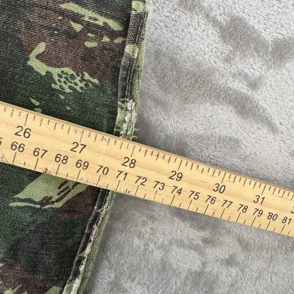 VTG 70s Portuguese Military Fatigue Top Mens Medium Lizard Camo Button